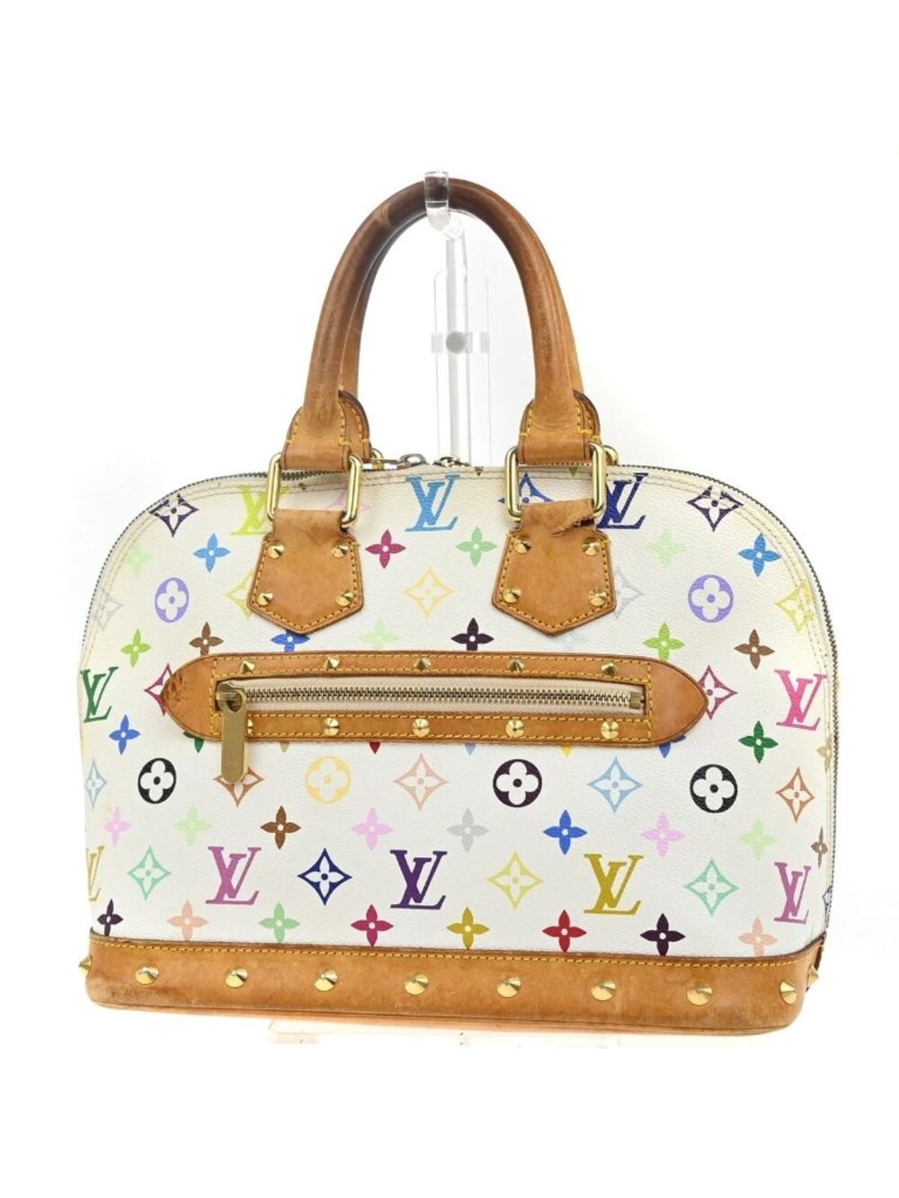 Louis Vuitton Alma Handbag Monogram Multicolor White